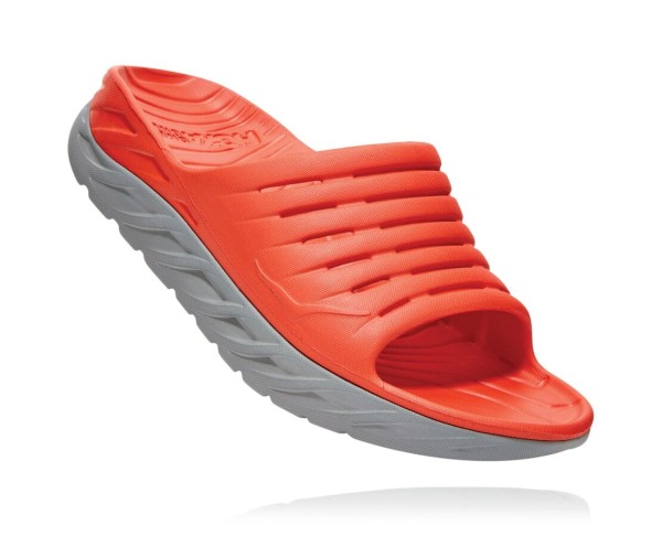 Hoka One One ORA Recovery Slide Mens UK - Red Recovery Slide - MUJKI9784